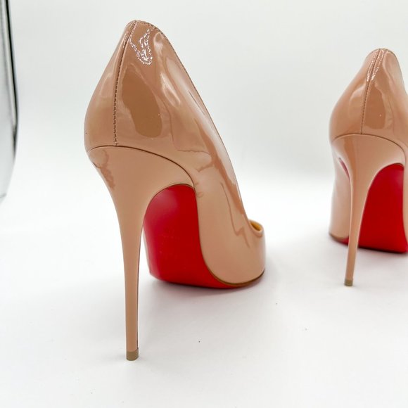 Christian Louboutin Pigalle Follies 100 Patent Leather Red Bottom Pumps - Picture 9 of 13